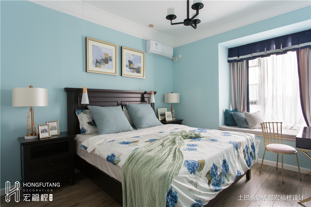 平美式二居卧室布置图美式卧室设计图片赏析