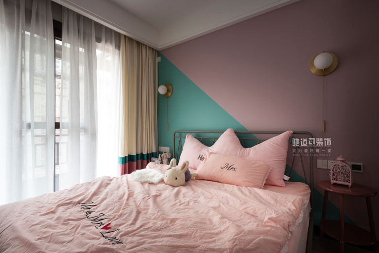 卧室窗帘装修效果图典雅153平现代四居儿童房图片现代简约卧室设计图片赏析