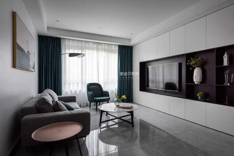 客厅窗帘装修效果图典雅150平现代四居客厅实拍图现代简约客厅设计图片赏析