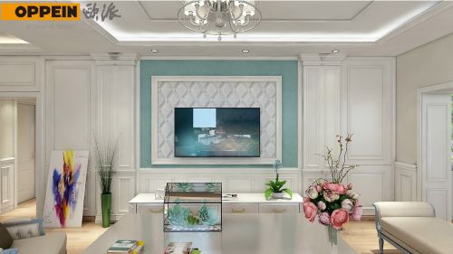 客厅装修效果图明亮30平欧式小户型客厅装饰图一居欧式豪华家装装修案例效果图