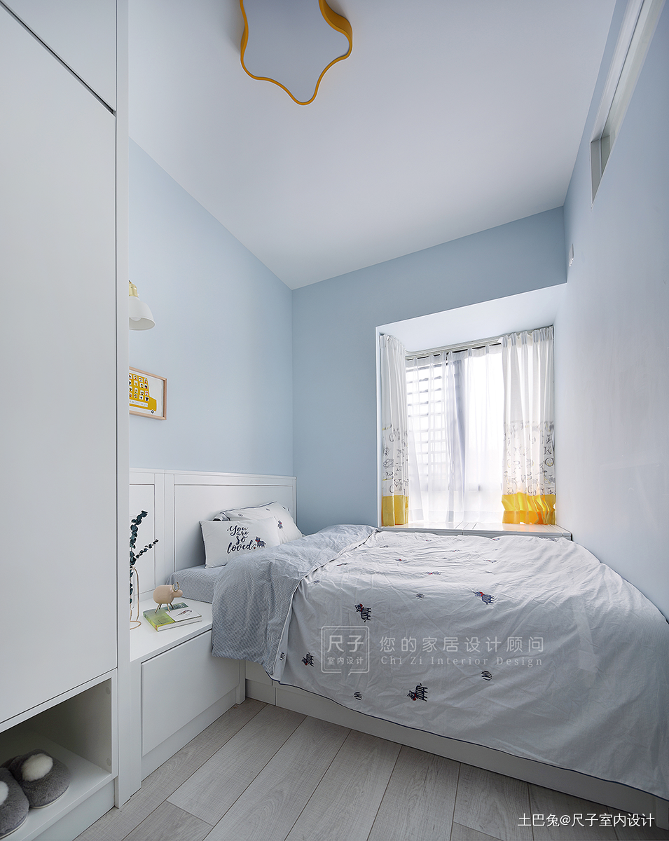 简洁休闲风儿童房设计图现代简约卧室设计图片赏析