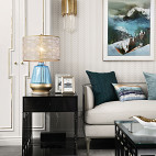 蒂芙尼+金色客厅壁灯图片