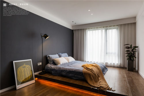 卧室窗帘2装修效果图温馨85平现代三居卧室图片欣赏