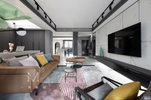 客厅沙发装修效果图优雅65平现代二居客厅实拍图