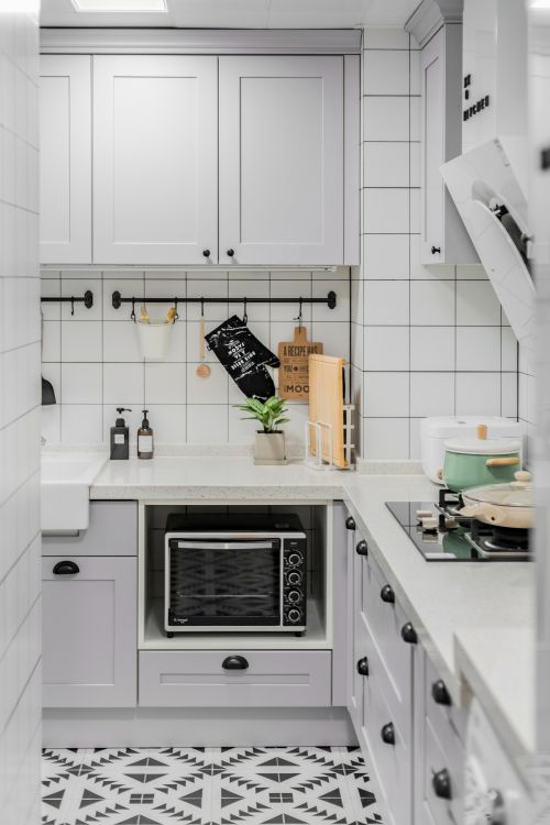 餐厅橱柜装修效果图优雅57平北欧二居厨房装修案例