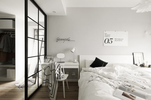 卧室床装修效果图精致29平北欧小户型卧室设计效