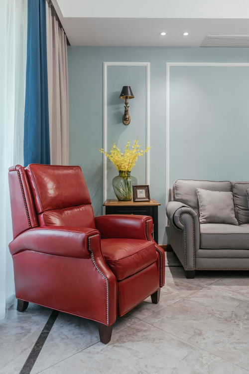 客厅沙发装修效果图精致107平美式四居客厅装修设