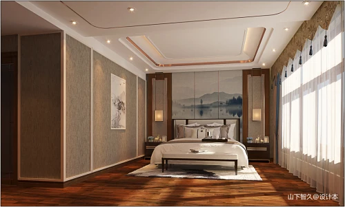 典雅39平中式小户型卧室图片欣赏装修图大全