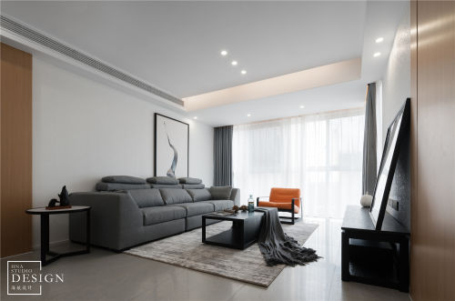 客厅窗帘2装修效果图极简空间现代客厅实景