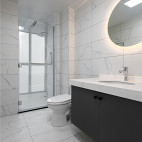极简空间现代卫浴洗手台设计图