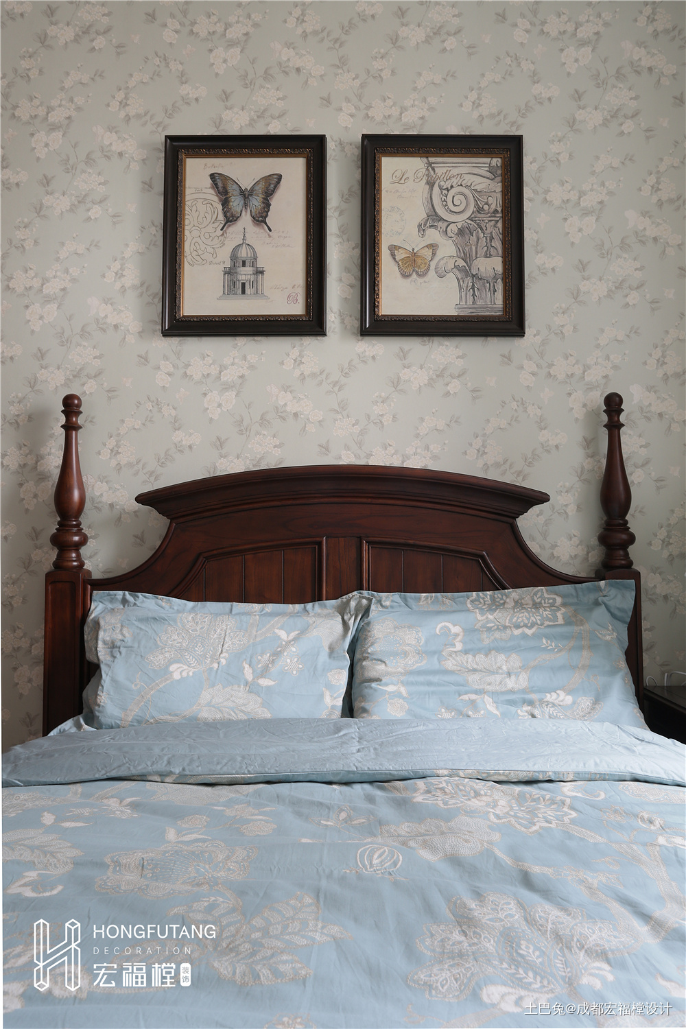 轻奢104平美式三居卧室布置图美式卧室设计图片赏析