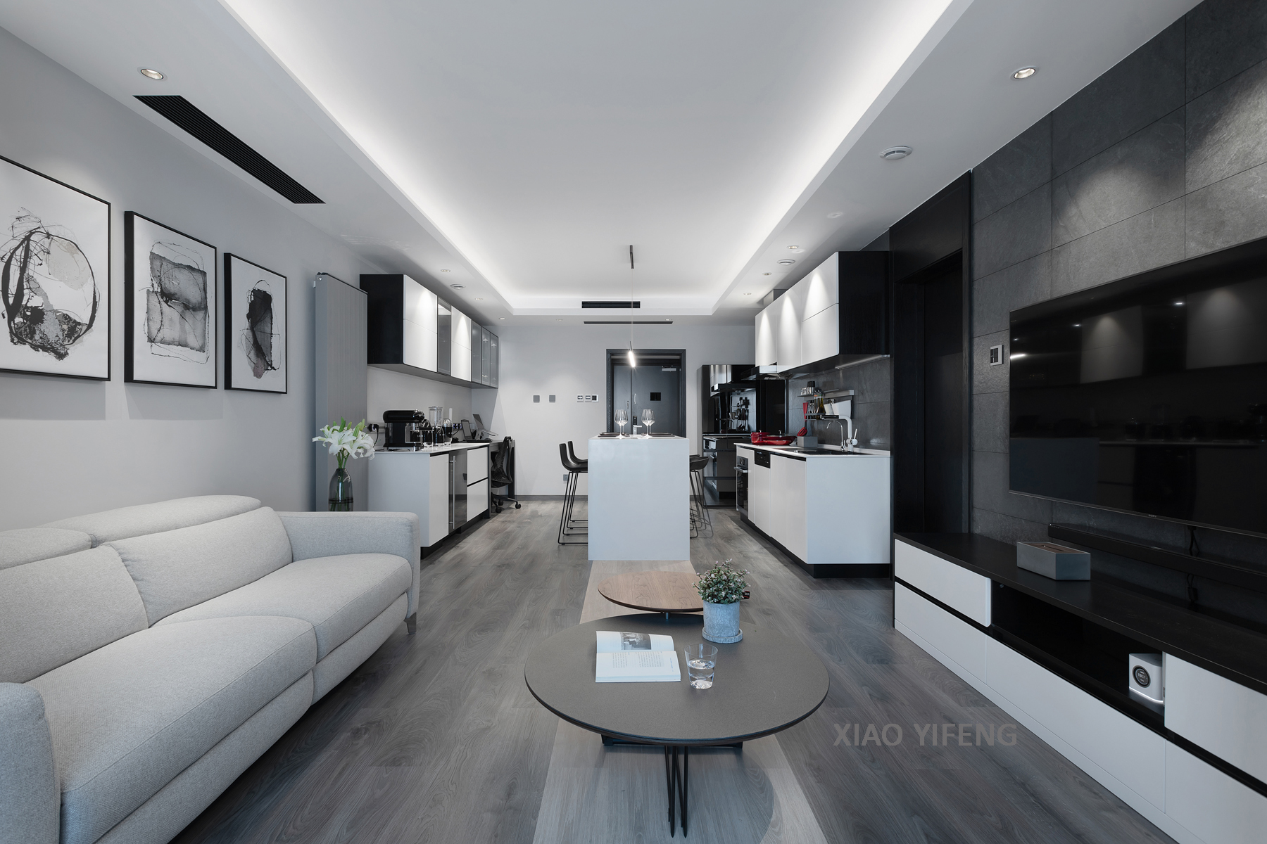 客厅木地板装修效果图高品质现代客厅设计实景图现代简约客厅设计图片赏析