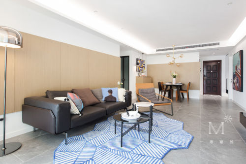 客厅沙发装修效果图悠雅101平现代三居客厅设计案