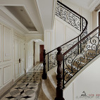 法式别墅楼梯设计图片