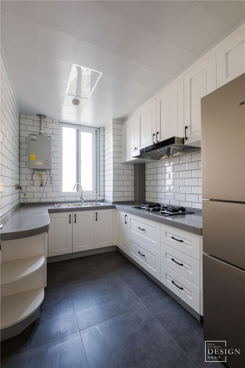 北欧风110㎡三居厨房装饰效果图片