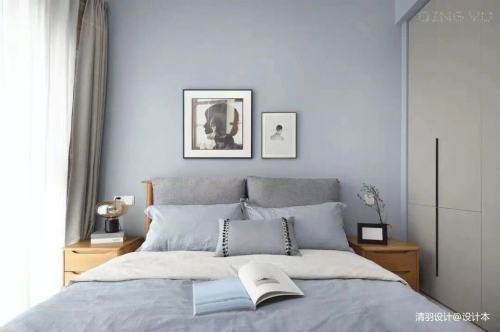 轻奢112平简约三居卧室设计美图卧室衣柜现代简约卧室设计图片赏析