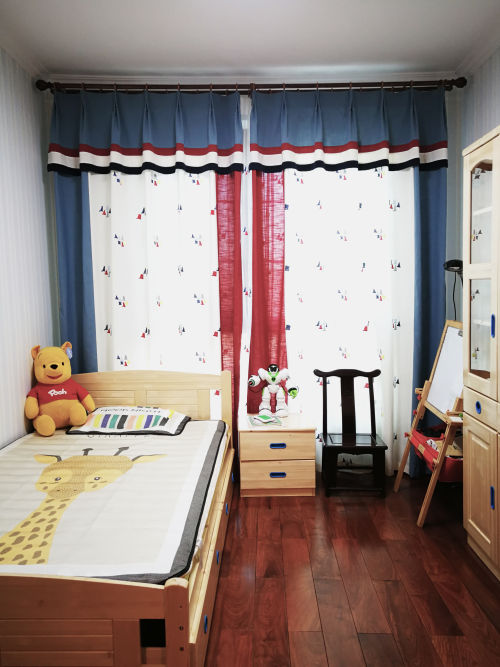 新中式200㎡四居卧室装饰效果图片