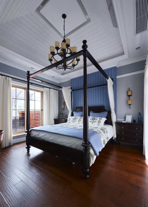 卧室床装修效果图简洁947平新古典别墅卧室设计