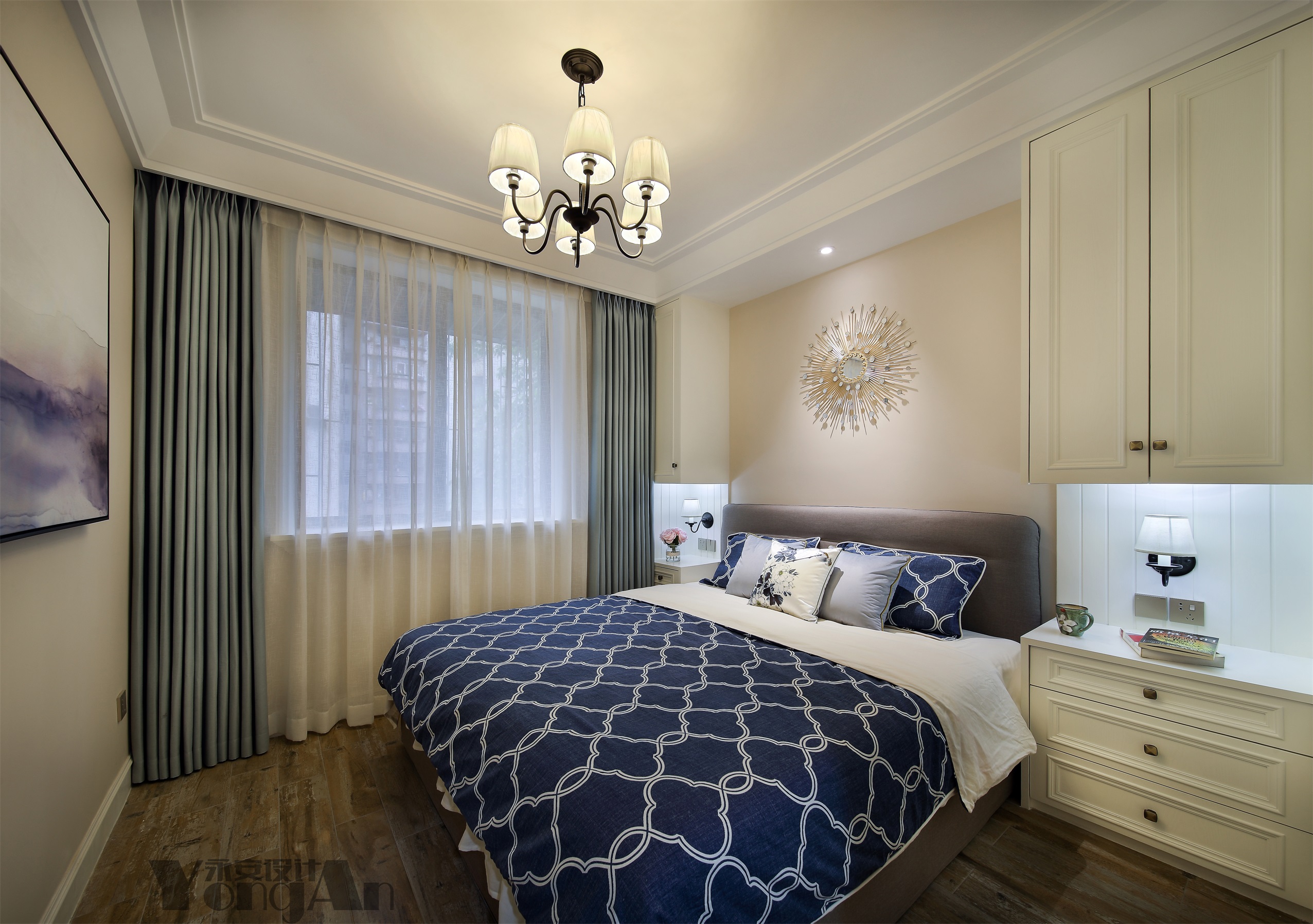 卧室窗帘装修效果图地中海风卧室设计图其他卧室设计图片赏析