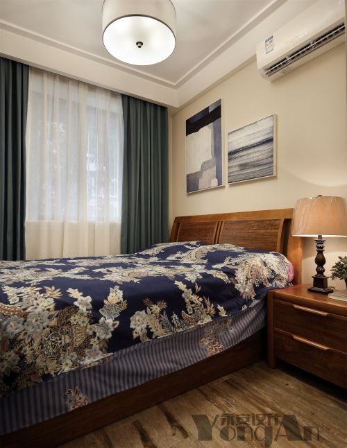卧室窗帘5装修效果图地中海风长辈房设计图