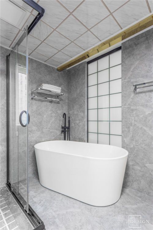 卫生间洗漱台装修效果图气质美式卫浴设计图
