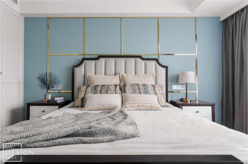 卧室窗帘装修效果图气质美式次卧设计图片