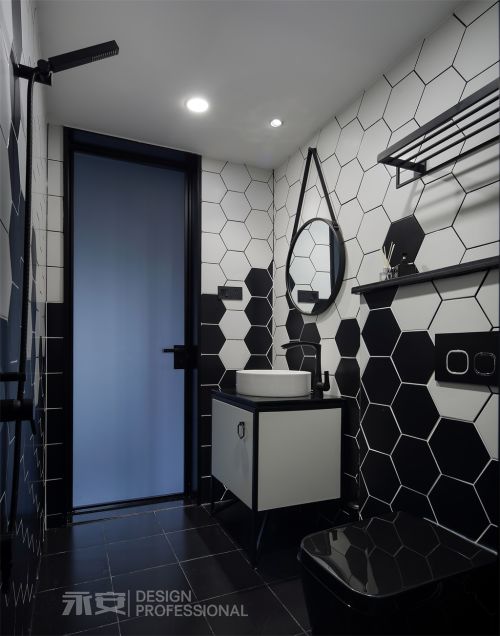 卫生间洗漱台装修效果图时髦现代卫浴设计图片