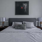 二分之一灰现代复式卧室图片