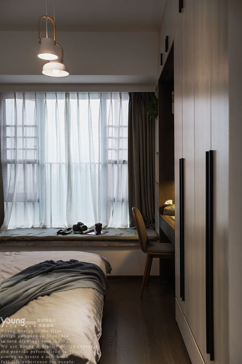 卧室床装修效果图精致106平现代三居卧室装修图