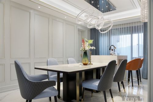 厨房窗帘装修效果图精致法式餐厅设计图片
