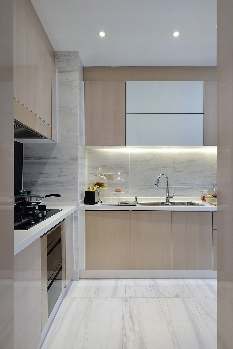 餐厅橱柜装修效果图优美312平现代样板间厨房设计现代简约厨房设计图片赏析