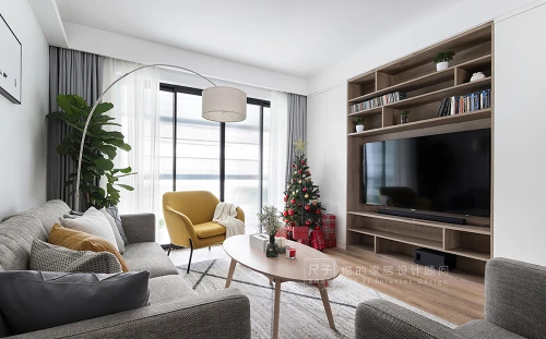 “圣诞味”的家现代客厅图片装修图大全