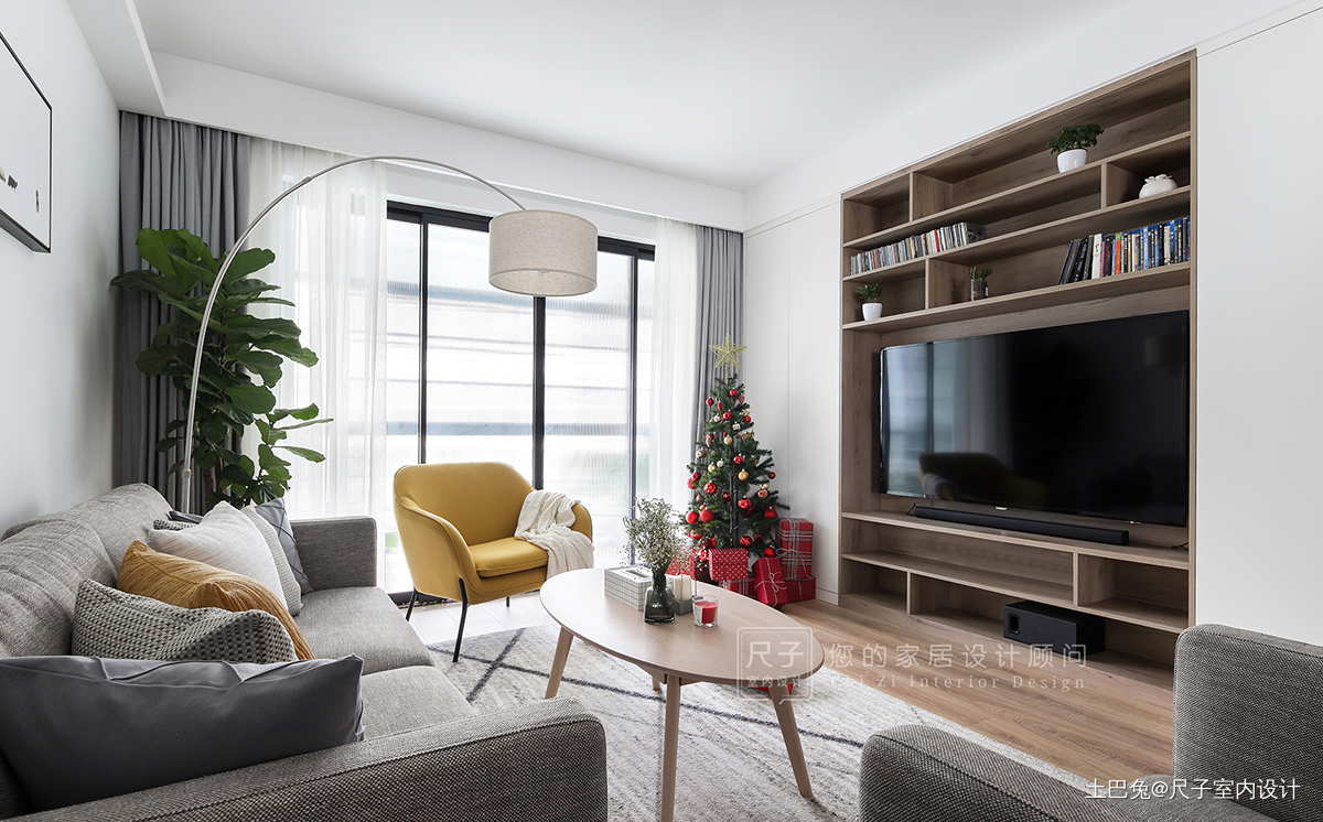 “圣诞味”的家现代客厅图片现代简约客厅设计图片赏析