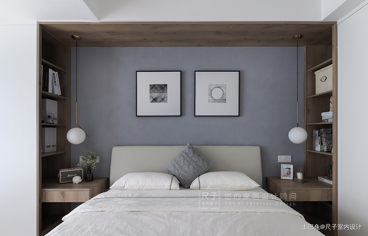 “圣诞味”的家现代卧室图片现代简约卧室设计图片赏析
