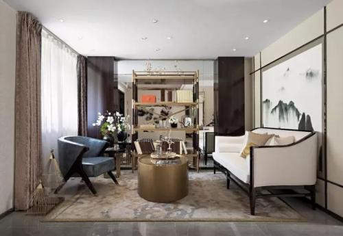 悠雅710平中式别墅客厅装修图客厅沙发1图中式现代客厅设计图片赏析