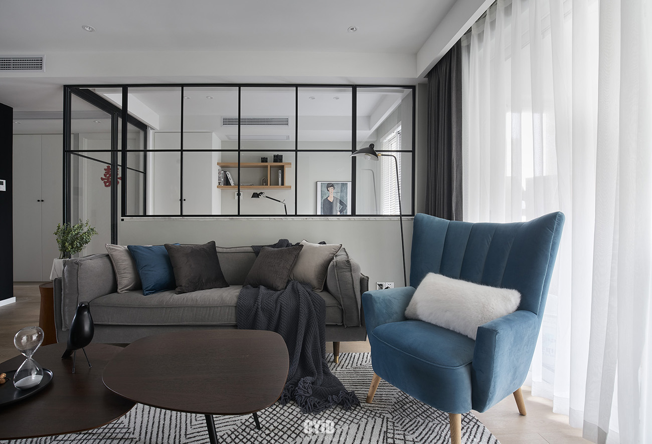 客厅沙发装修效果图悠雅100平北欧三居客厅设计图北欧风客厅设计图片赏析