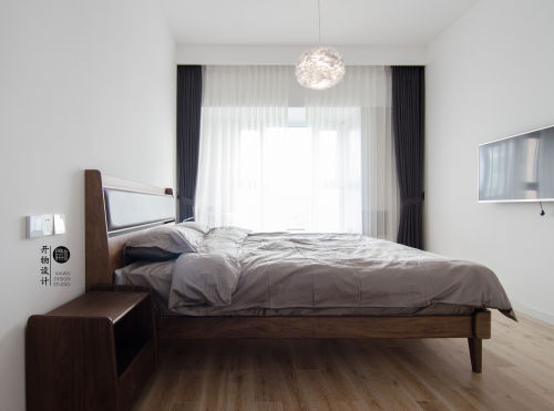 卧室窗帘2装修效果图大气121平现代四居卧室实拍图