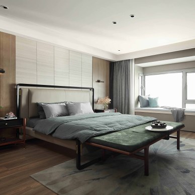 浅绿现代风卧室设计图