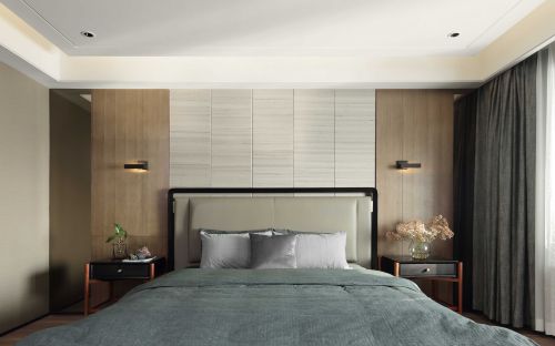卧室床头柜1装修效果图质朴93平现代四居卧室实拍图