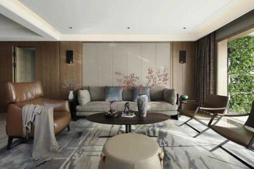 客厅沙发装修效果图温馨180平现代四居客厅装修设151-200m²四居及以上家装装修案例效果图