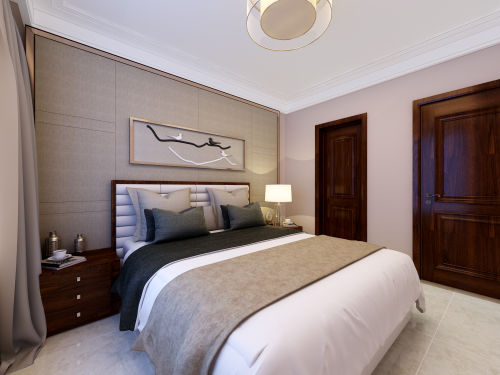 卧室床装修效果图典雅113平中式三居卧室装饰美