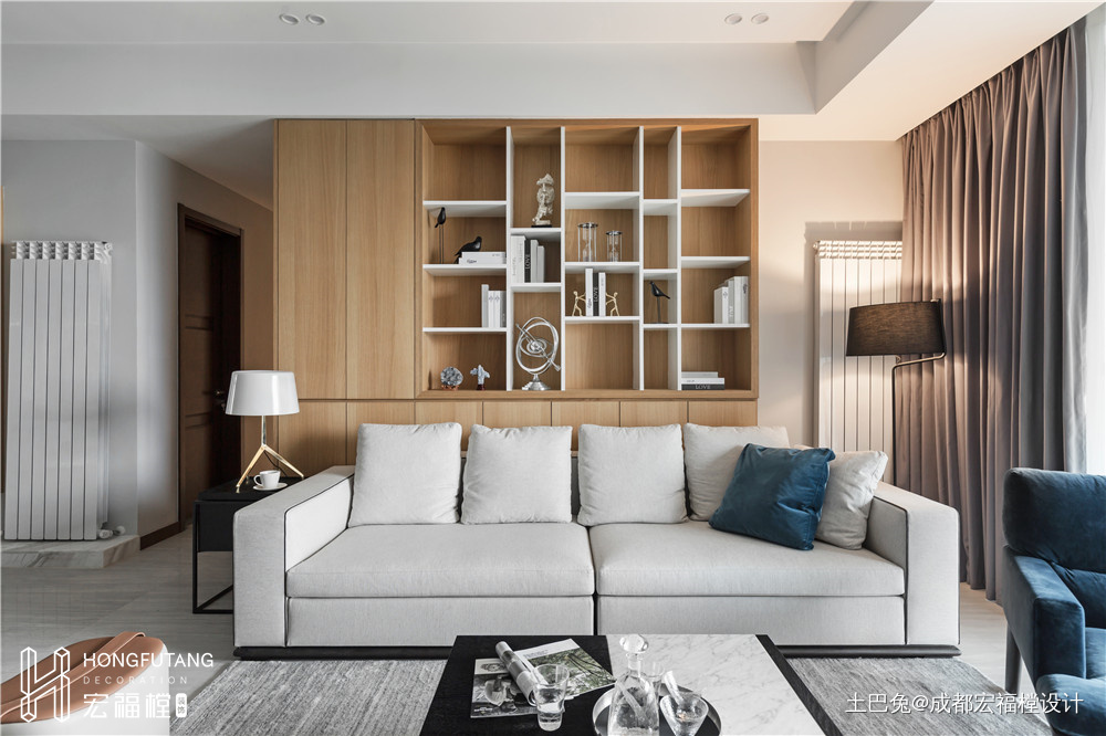 精美102平现代四居客厅设计案例现代简约客厅设计图片赏析