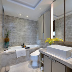 现代轻奢样板房卫浴设计图片