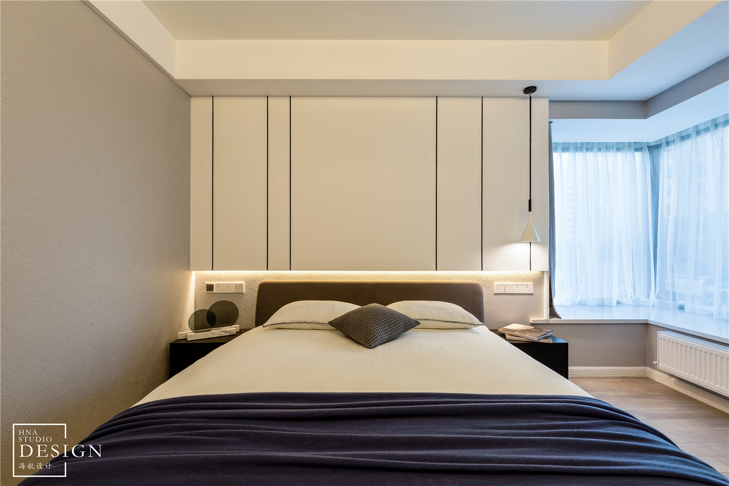 卧室床1装修效果图用爱解构设计，打造有品味的成长现代简约卧室设计图片赏析