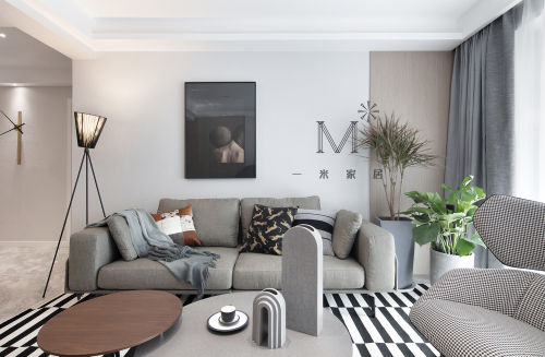 客厅沙发装修效果图精美85平现代二居装修美图