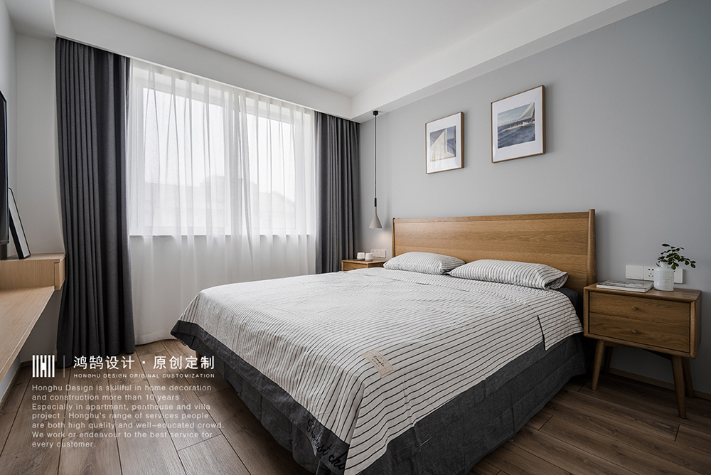 卧室窗帘2装修效果图温馨103平日式三居卧室效果图日式卧室设计图片赏析