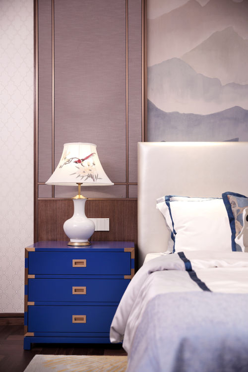 卧室床头柜3装修效果图简洁276平中式样板间设计美图