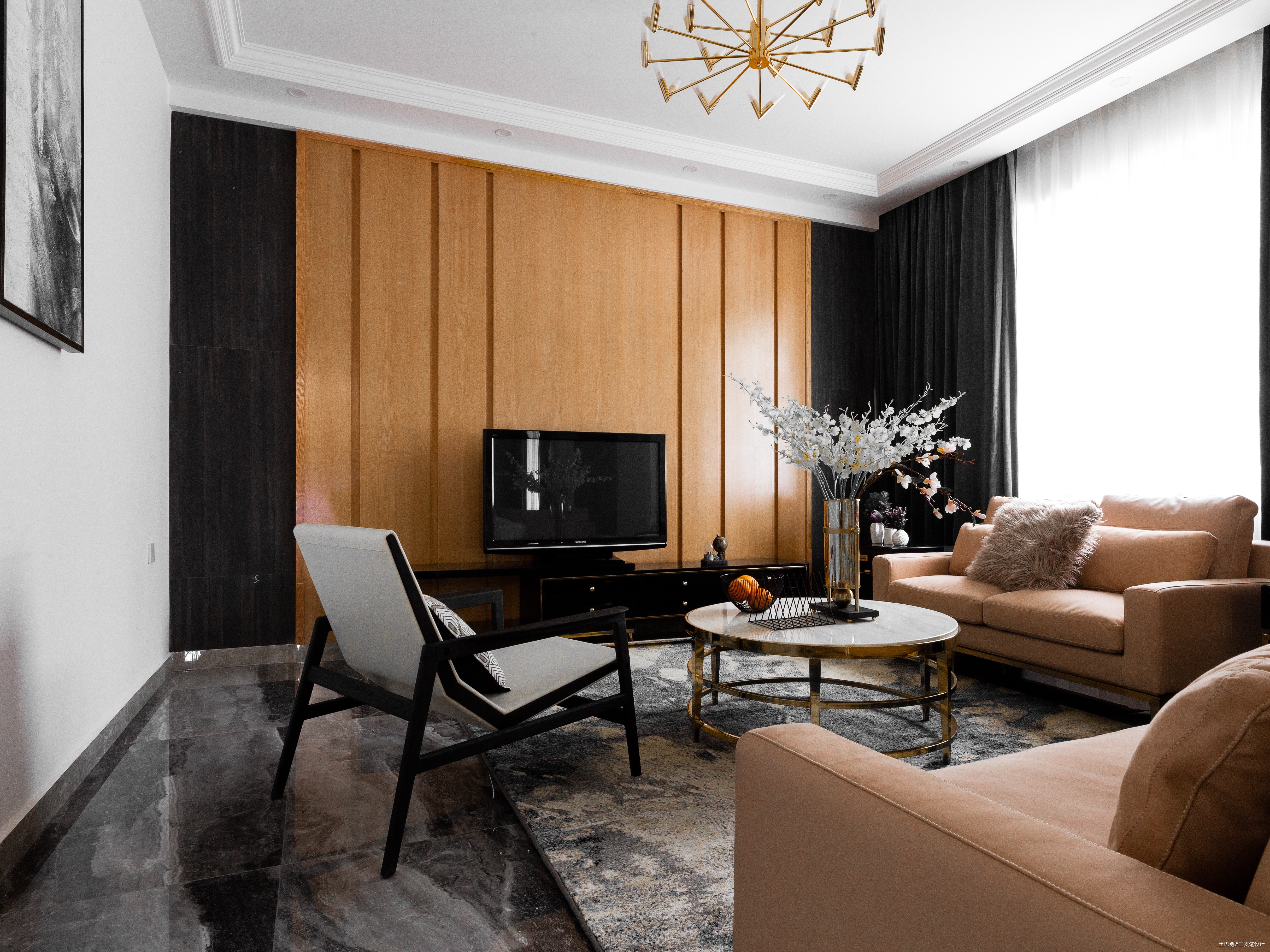 温馨300平现代别墅客厅装修图现代简约客厅设计图片赏析