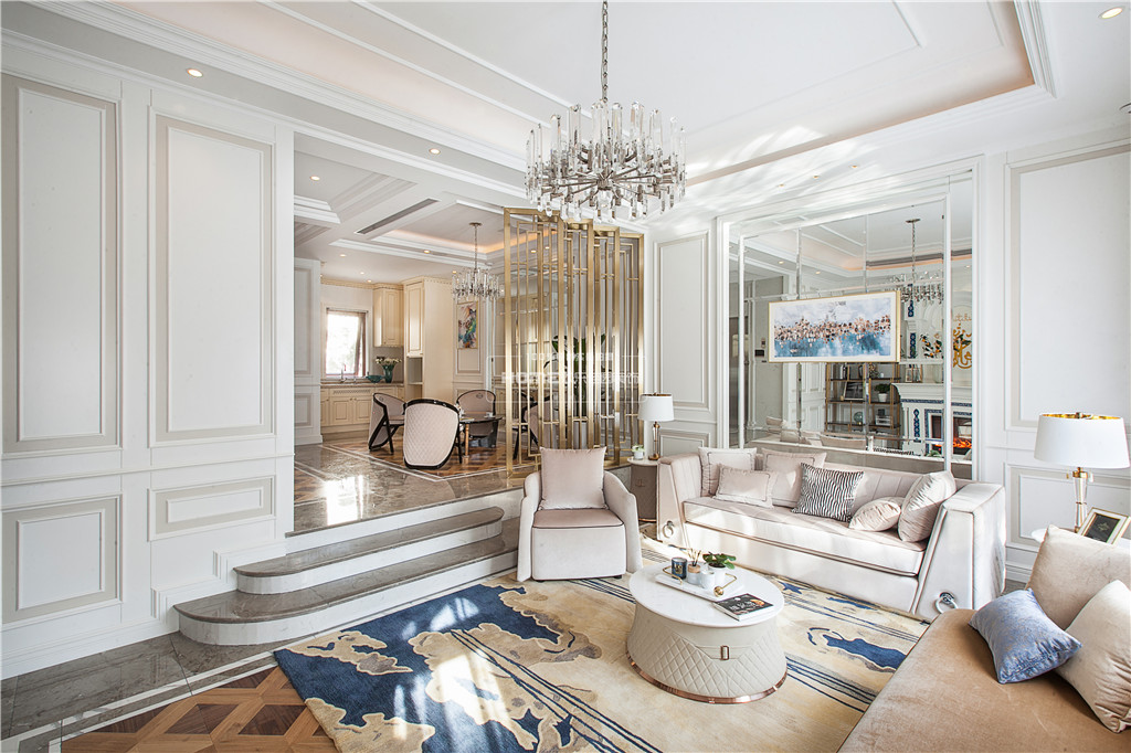 客厅沙发3装修效果图欧式私宅，柔美展现家居的奢华与北欧风客厅设计图片赏析