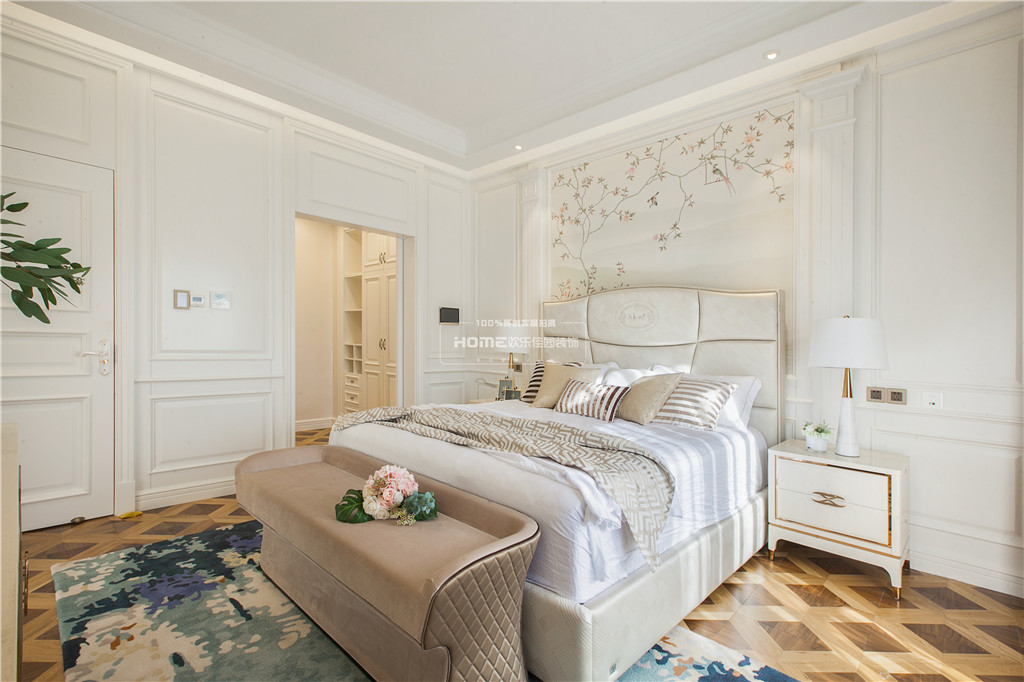 卧室床3装修效果图欧式私宅，柔美展现家居的奢华与北欧风卧室设计图片赏析